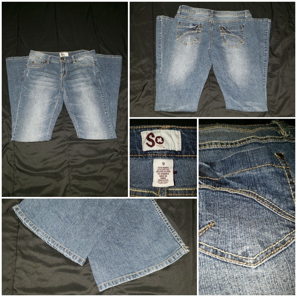 Boot cut blue jeans